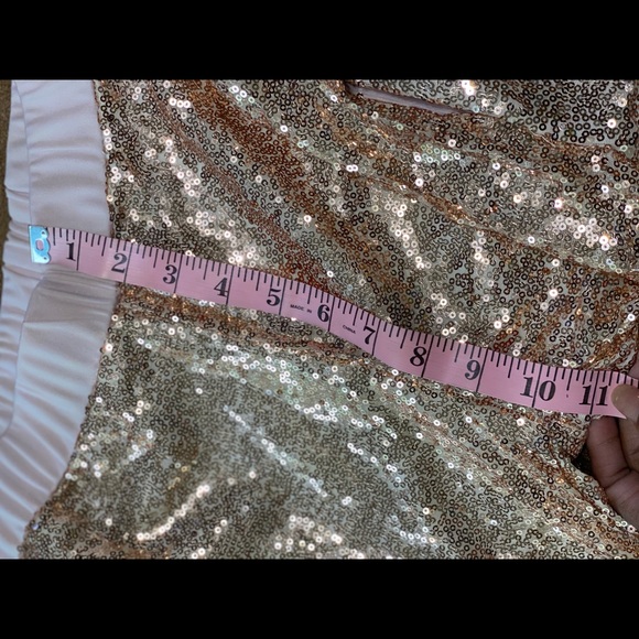 Brand New MidWaist Rose Gold Polyester Pants Jrs S - Picture 8 of 8